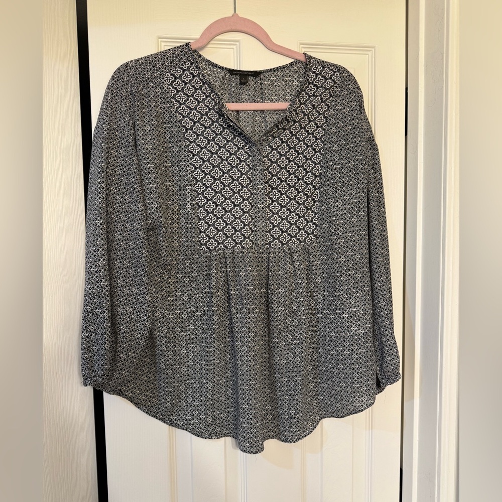 Banana Republic Tunic Top Black And White Oversized Size S